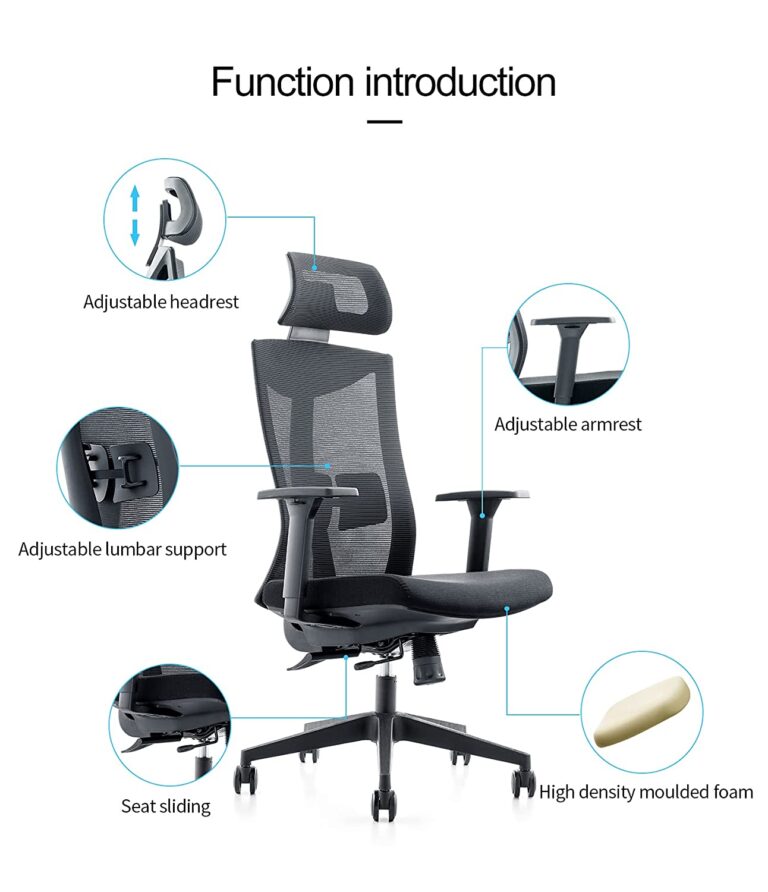 Innowin Henry High Back Mesh Chair with Headrest
