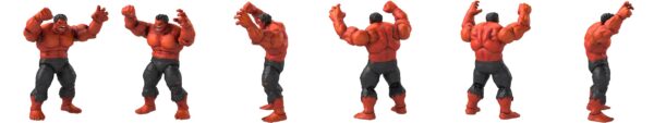 Red Hulk Action Figure angry pose