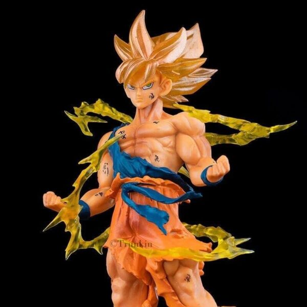 Goku Super Saiyan Action Figure golden hair illustartion image