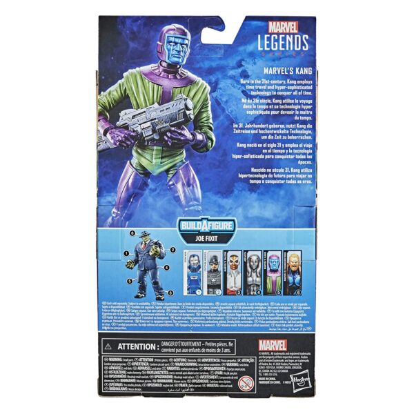Marvel Legends Kang Action Figure window box packaging back view
