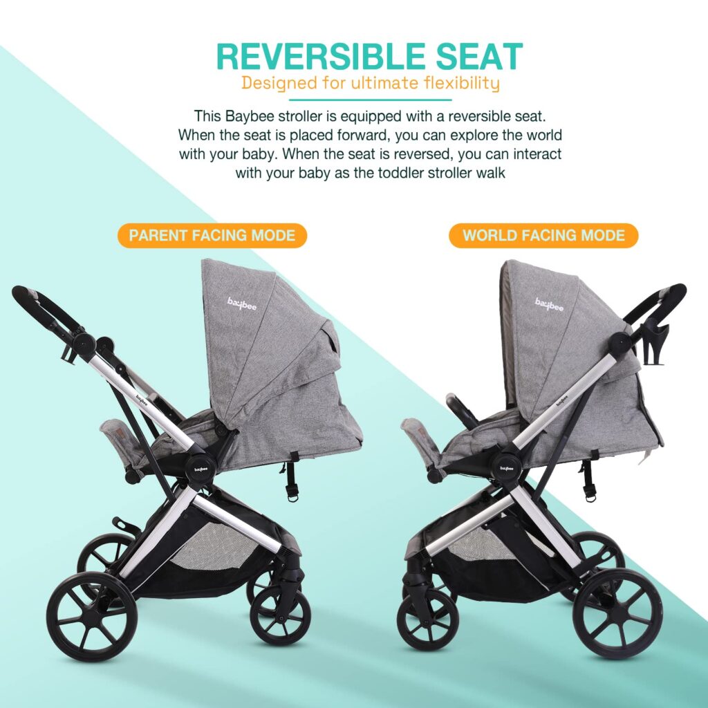 Baybee 3-in-1 Convertible Baby Pram Stroller with Car Seat Combo different styles variations 2