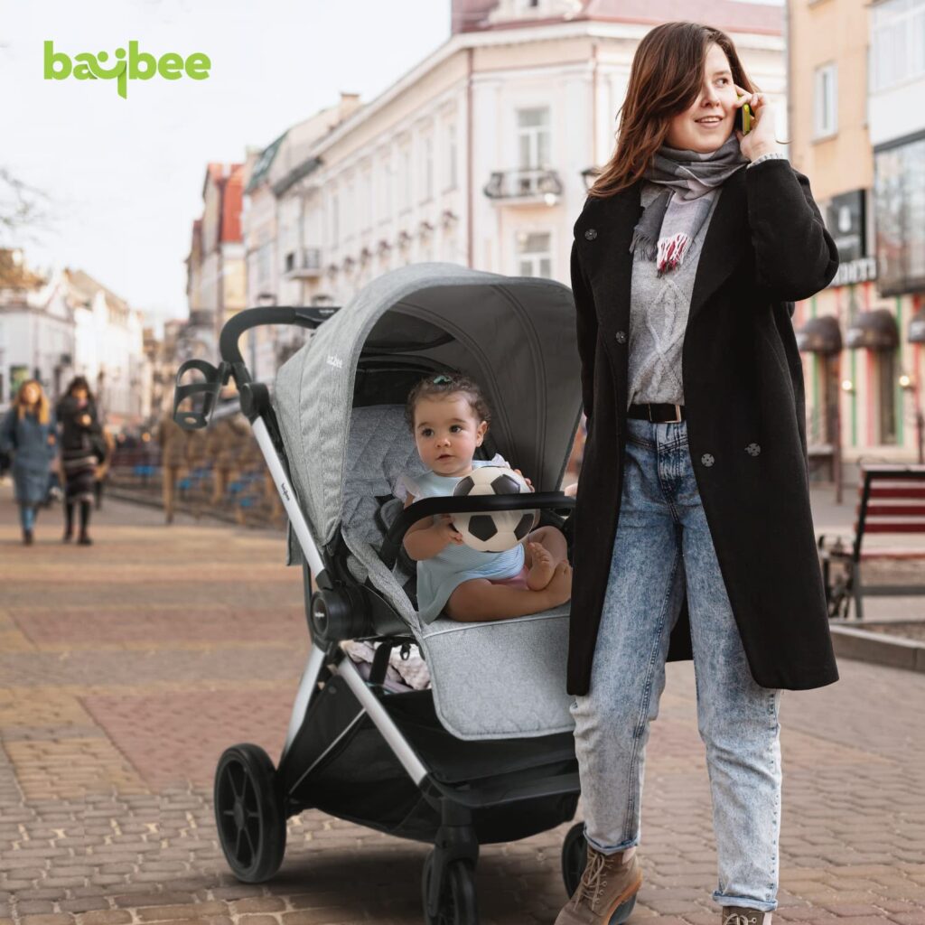 Baybee 3-in-1 Convertible Baby Pram Stroller with Car Seat Combo main 2